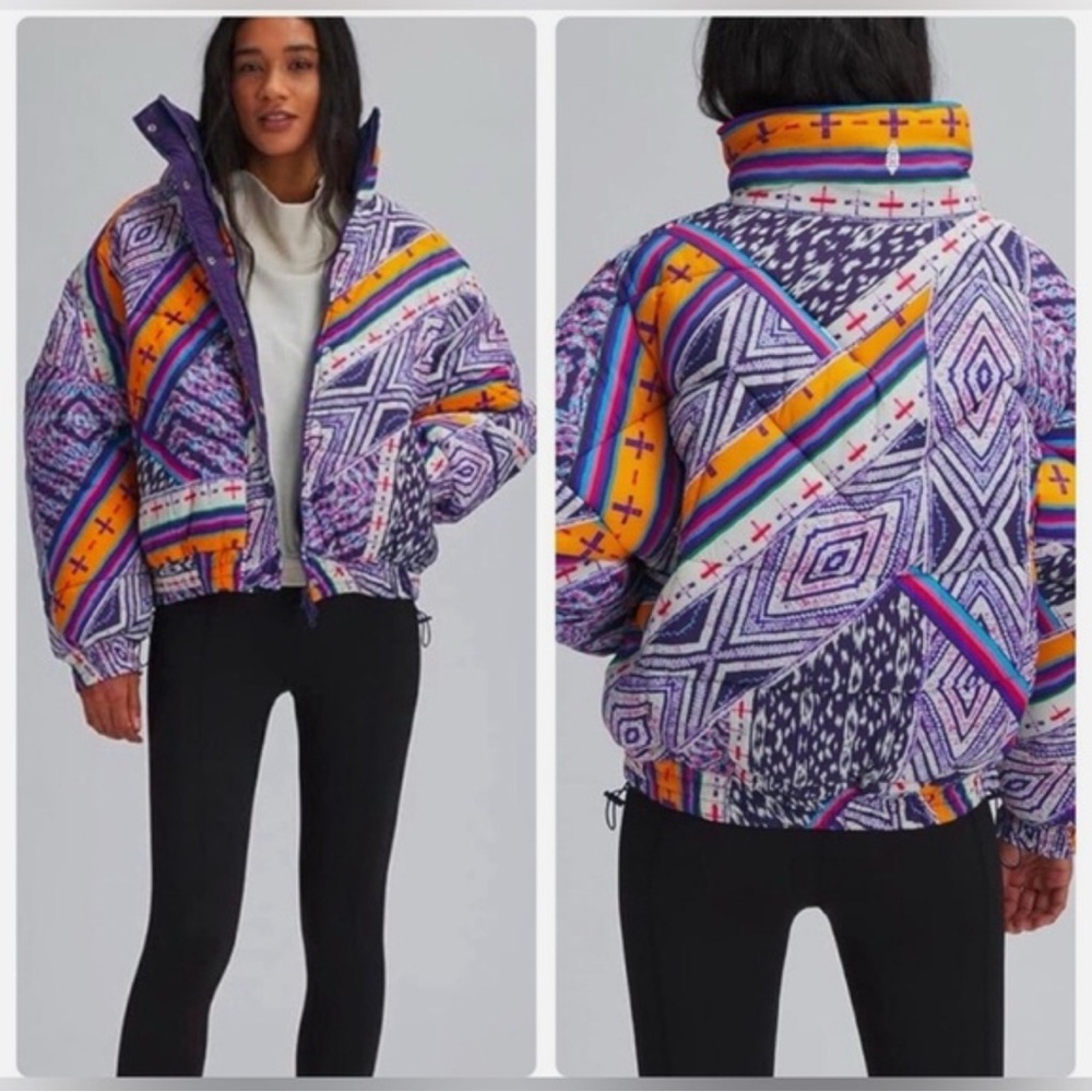 FP Movement by Free People Multicolor Geometric Puffer Jacket